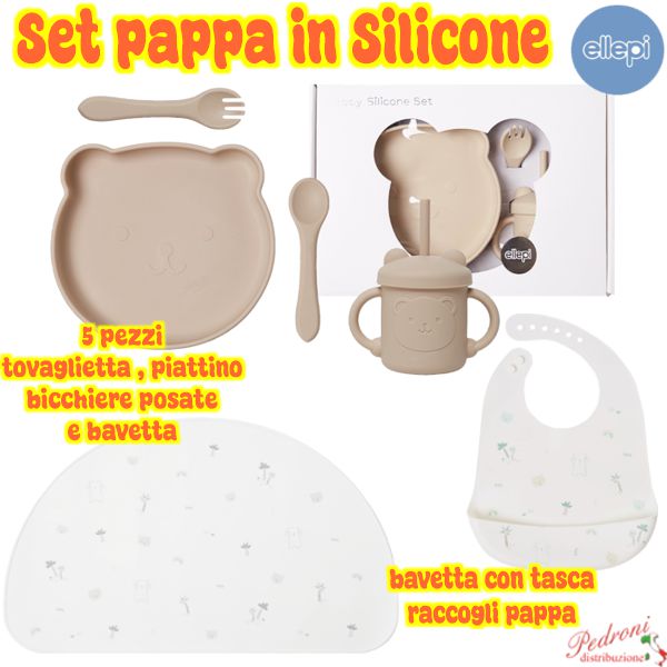 *SVEZZAMENTO*ELLEPI SET PAPPA da 5 pezzi CR1028 Beige